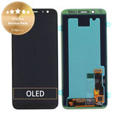 Οθόνη με οθόνη αφής για Samsung A6, A600F 2018, GH97-21897A, GH97-21898A, Black, Service Pack