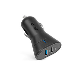Φορτιστής Αυτοκινήτου 2x USB, 2.4A | Μαύρος | SBS