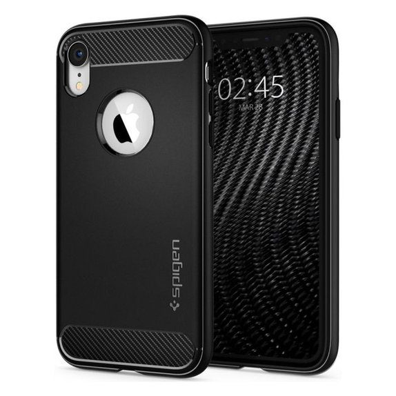 Θήκη Rugged Armor για iPhone XR | Μαύρο | Black | Spigen