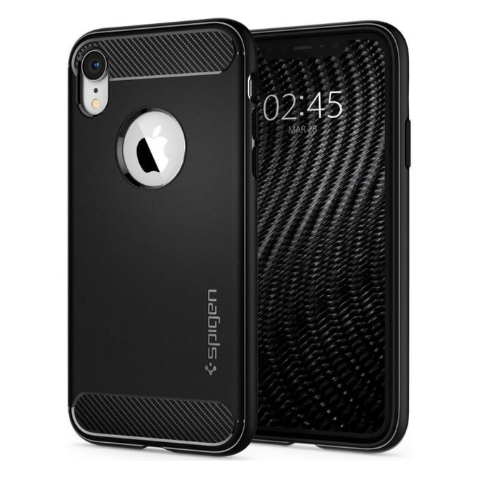 Θήκη Rugged Armor για iPhone XR | Μαύρο | Black | Spigen