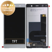 Οθόνη με οθόνη αφής για Sony Xperia XZ2 Premium, Chrome Silver, 1310-6654, Service Pack