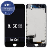 Οθόνη In-Cell για iPhone 8, SE (2020), SE (2022), Black, Αφής με πλαίσιο, FixPremium