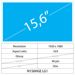 HP Envy HP Envy M6-1200 LCD Display Slim Glossy | 15.6" | 40 pin | Full HD