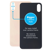 Πίσω Γυαλί με Μεγάλη Τρύπα Κάμερας για iPhone XS Max | Χρυσαφί | Gold