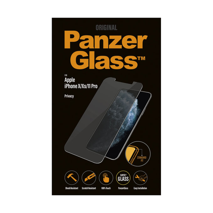 Θήκη Tempered Glass Privacy Standard Fit για iPhone X, XS & 11 Pro | Transparent | PanzerGlass