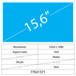 Asus VivoBook Asus VivoBook F512UA-EJ LCD Display NanoEdge Matte | 15.6" | 30 pin | Full HD | No brackets