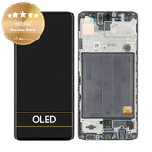 Συγκρότημα οθόνης για Samsung A51, A515F, GH82-21669A, GH82-21680A, GH82-22083A, GH82-22084A, Prism Crush Black, Service Pack