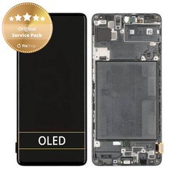 OLED/LCD Display Assembly για Samsung A71 | A715F | GH82-22152A | GH82-22248A | Prism Crush Black | Service Pack