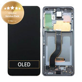 Συγκρότημα οθόνης για Samsung S20, G980F, GH82-22131A, GH82-22123A, GH82-31433A, Cosmic Gray, Service Pack