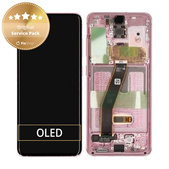 Συγκρότημα οθόνης για Samsung S20, G980F, GH82-22123C, GH82-22131C, GH82-31432C, GH82-31433C, Cloud Pink, Service Pack