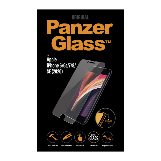 Θήκη Tempered Glass Standard Fit για iPhone SE 2020, 8, 7, 6s, 6 | Transparent | PanzerGlass