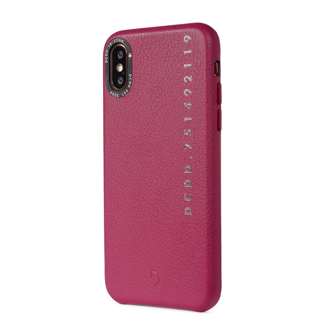 Δερμάτινη Θήκη Πλάτης για iPhone X/XS | Ροζ | Pink | Decoded