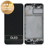 Συγκρότημα οθόνης για Samsung M21, M215F, GH82-22509A, GH82-22836A, GH82-21266A, GH82-21265A, Black, Service Pack