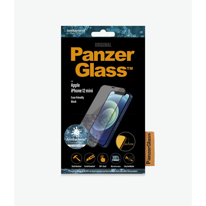 Θήκη Tempered Glass Case Friendly AB για iPhone 12 mini | Μαύρο | Black | PanzerGlass