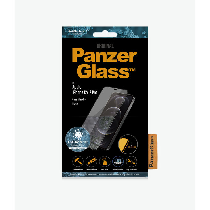 Θήκη Tempered Glass Case Friendly AB για iPhone 12 & 12 Pro | Μαύρο | Black | PanzerGlass
