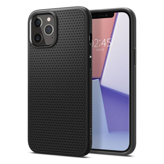 Θήκη Liquid Air για iPhone 12 & 12 Pro | Μαύρο | Black | Spigen