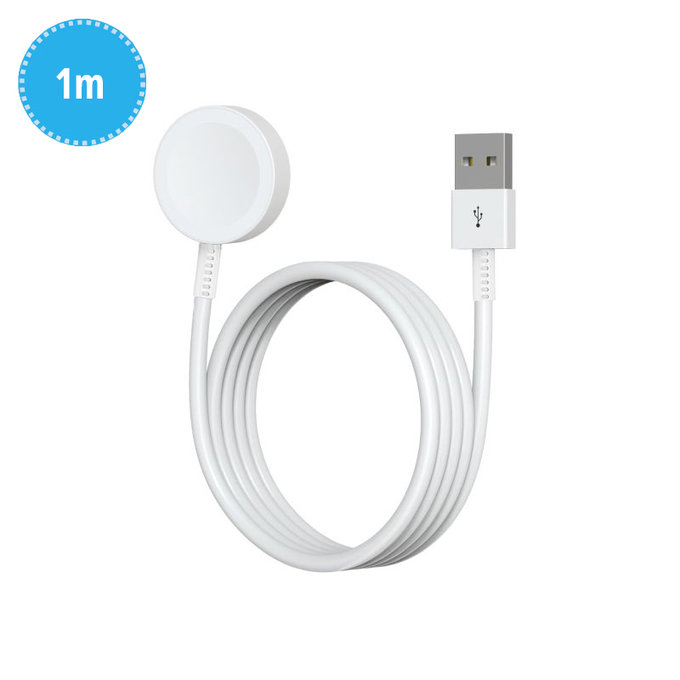 Μαγνητικό καλώδιο φόρτισης για Apple Watch, USB-A, 1 m, Stainless Steel, bulk
