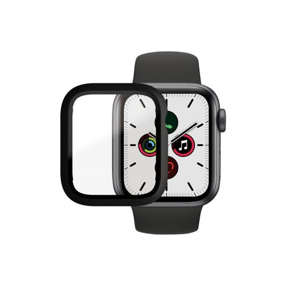 Προστατευτικό Γυαλί για Apple Watch 4, 5, 6, SE (1st gen), SE (2nd gen) 40mm, Full Body AB, Μαύρο, Black, PanzerGlass