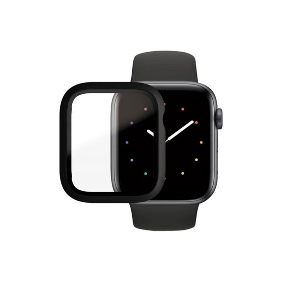 Προστατευτικό Γυαλί για Apple Watch 4, 5, 6, SE (1st gen), SE (2nd gen) 44mm, Full Body AB, Μαύρο, Black, PanzerGlass