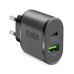 Αντάπτορας Φόρτισης USB-C 25W, μαύρος | SBS