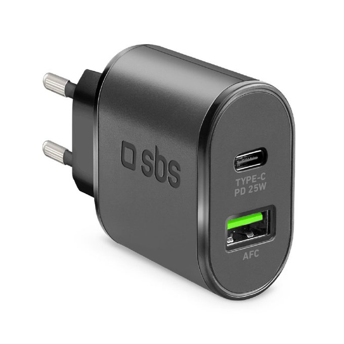 Αντάπτορας Φόρτισης USB-C 25W, μαύρος | SBS
