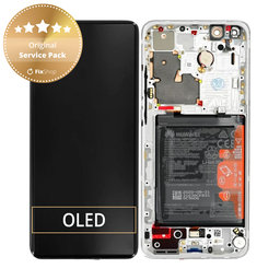 OLED/LCD Display Assembly με Battery για Huawei P40 Pro Plus | 02353RBJ | White Ceramic | Service Pack