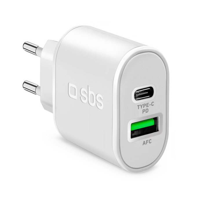 Αντάπτορας Φόρτισης USB-C 20W + Καλώδιο Lightning (1m), λευκός | SBS