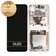 Συγκρότημα οθόνης για Samsung Z Flip 3, F711B, GH82-27243B, GH82-27244B, Cream, Service Pack