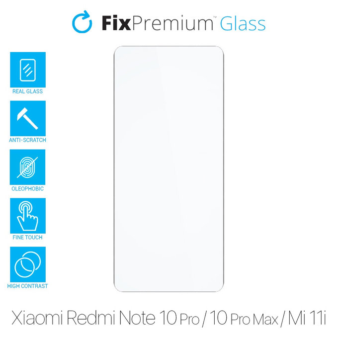 Θήκη Tempered Glass για Xiaomi Redmi Note 10 Pro, 10 Pro Max, Mi 11i & Poco F3 | FixPremium