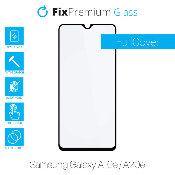 Θήκη FullCover Glass - Tempered Glass για Samsung A10e & A20e | FixPremium