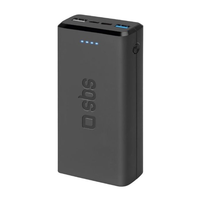 PowerBank 20 000 mAh, 2x USB, 2,1A | μαύρο | black | SBS