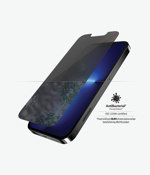 Προστατευτικό Γυαλί για iPhone 13 Pro Max, 14 Plus, Standard Fit Privacy AB, Transparent, PanzerGlass