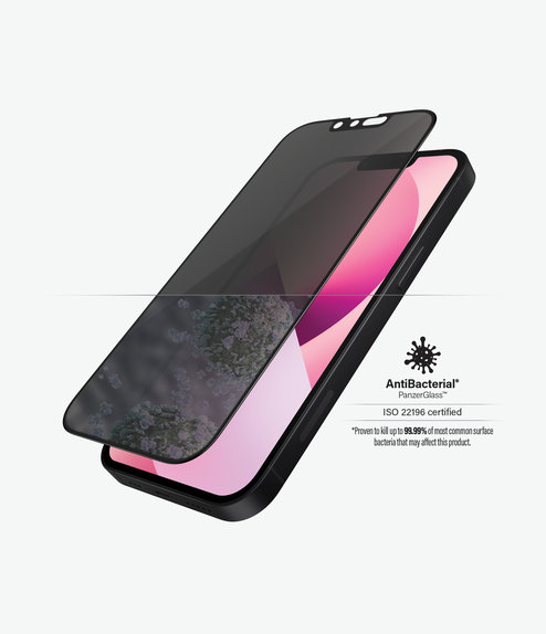 Προστατευτικό Γυαλί για iPhone 13 mini, Case Friendly Privacy AB, Μαύρο, Black, PanzerGlass