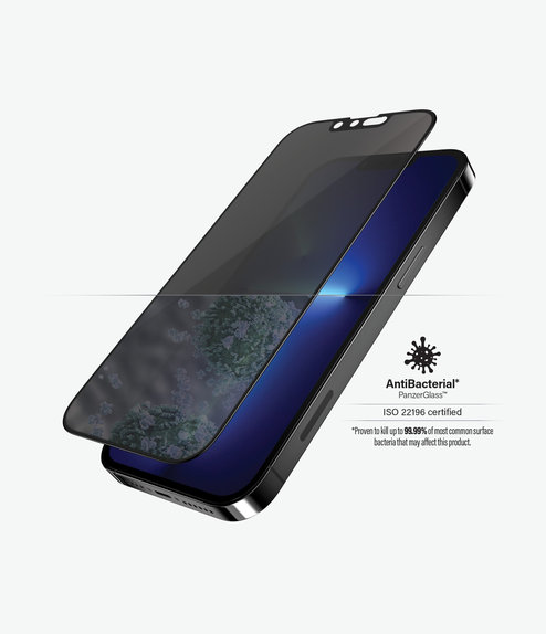 Προστατευτικό Γυαλί για iPhone 13 Pro Max, 14 Plus, Case Friendly Privacy AB, Μαύρο, Black, PanzerGlass