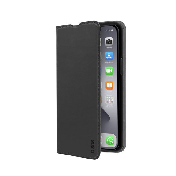 Θήκη Βιβλίο Πορτοφόλι Lite για iPhone 13, Μαύρο, Black, SBS