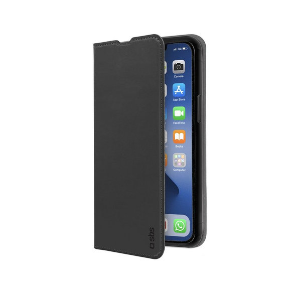 Θήκη Βιβλίο Πορτοφόλι Lite για iPhone 13 Pro, Μαύρο, Black, SBS