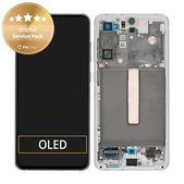 Συγκρότημα οθόνης για Samsung S21 FE, G990B, GH82-26414B, GH82-26420B, GH82-26590B, White, Service Pack