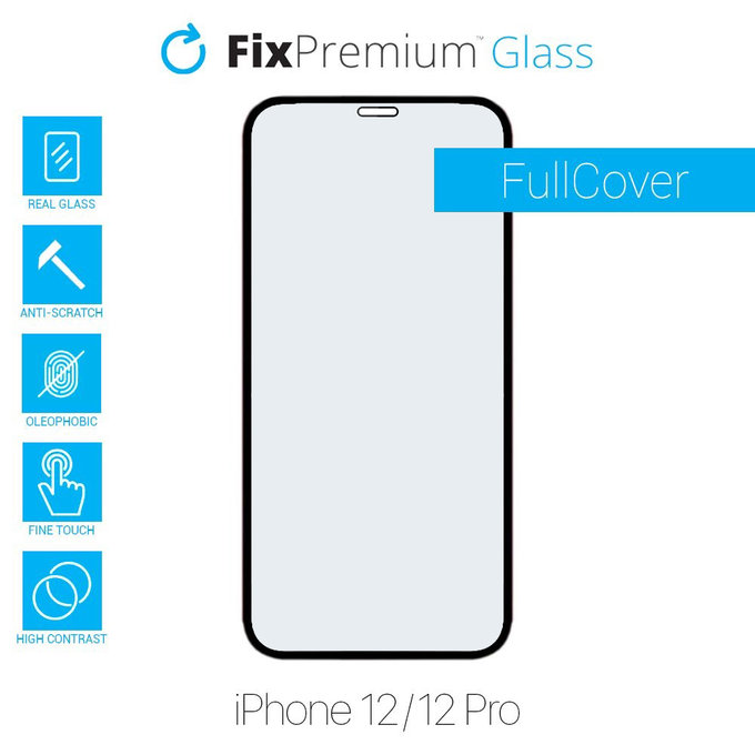 Προστατευτικό Γυαλί για iPhone 12 & 12 Pro | FixPremium FullCover Glass