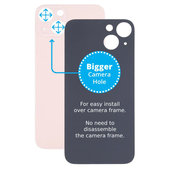 Πίσω Γυαλί με Μεγάλη Τρύπα Κάμερας για iPhone 13 | Ροζ | Pink