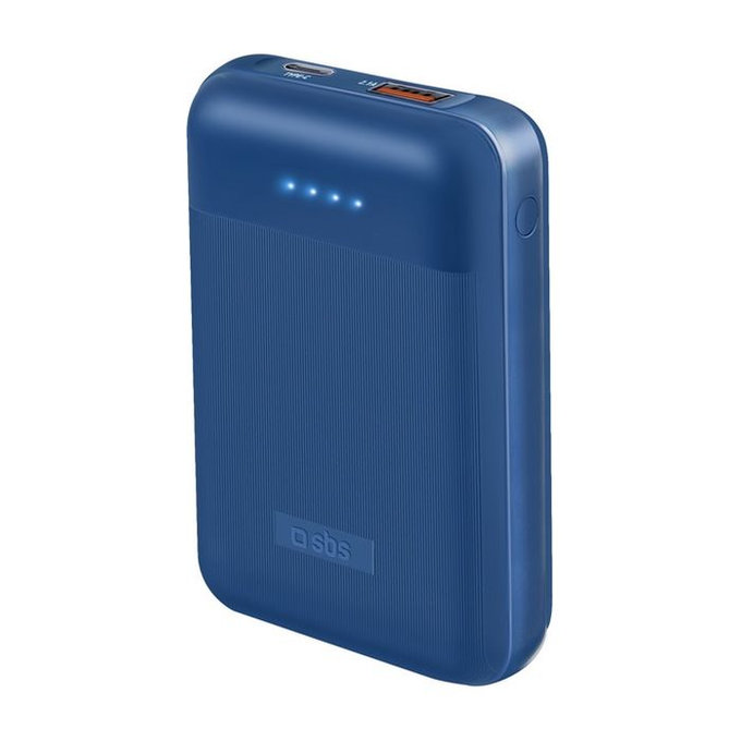 PowerBank 10 000 mAh, USB, USB-C PowerDelivery 20W | μπλε | blue | SBS