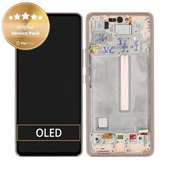 Συγκρότημα οθόνης για Samsung A53 5G, A536B, GH82-28024D, GH82-28025D, Awesome Peach, Service Pack