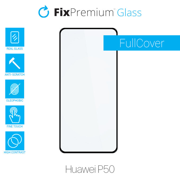 Προστατευτικό Γυαλί Full Cover για Huawei P50 | FixPremium FullCover Glass