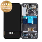Συγκρότημα οθόνης για Samsung S22, S901B, GH82-27520A, GH82-27521A, Phantom Black, Service Pack