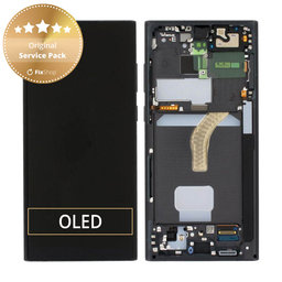 OLED/LCD Display Assembly για Samsung S22 Ultra | S908B | GH82-27488A | GH82-27489A | Phantom Black | Service Pack