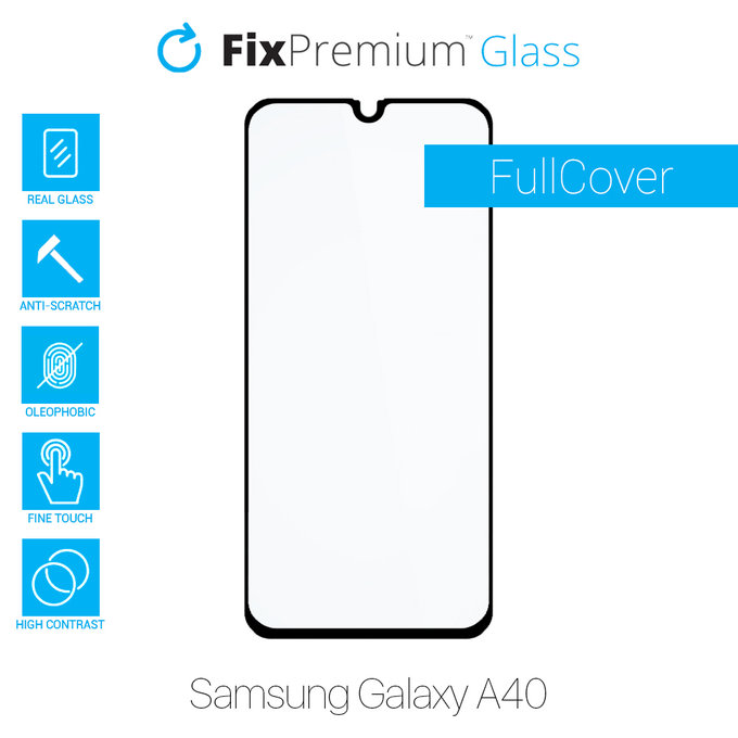 FullCover Προστατευτικό Γυαλί για Samsung A40 | FixPremium