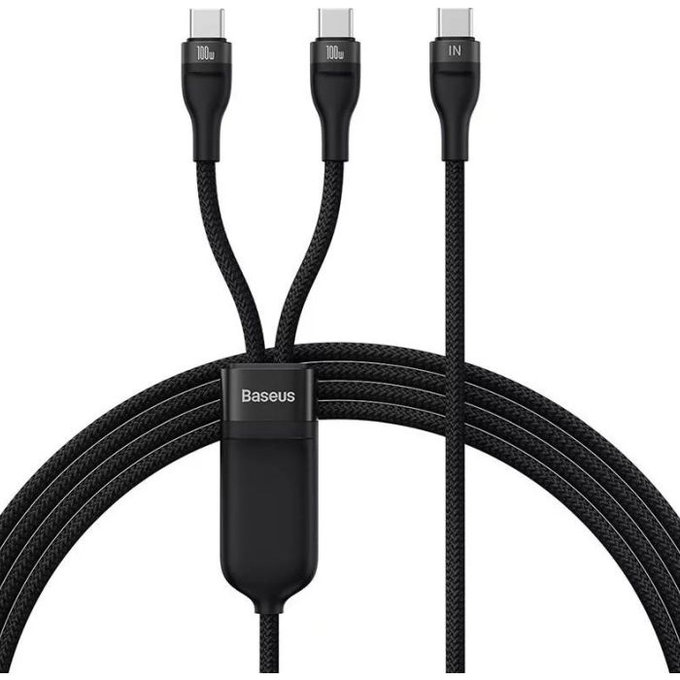 Καλώδιο USB-C / 2x USB-C (1.5m) | Μαύρο | Black | Baseus