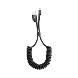 Καλώδιο Lightning / USB (1m), ελατηρίου | Μαύρο | Black | Baseus