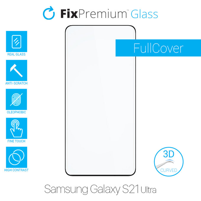 FullCover 3D Προστατευτικό Γυαλί για Samsung S21 Ultra | FixPremium