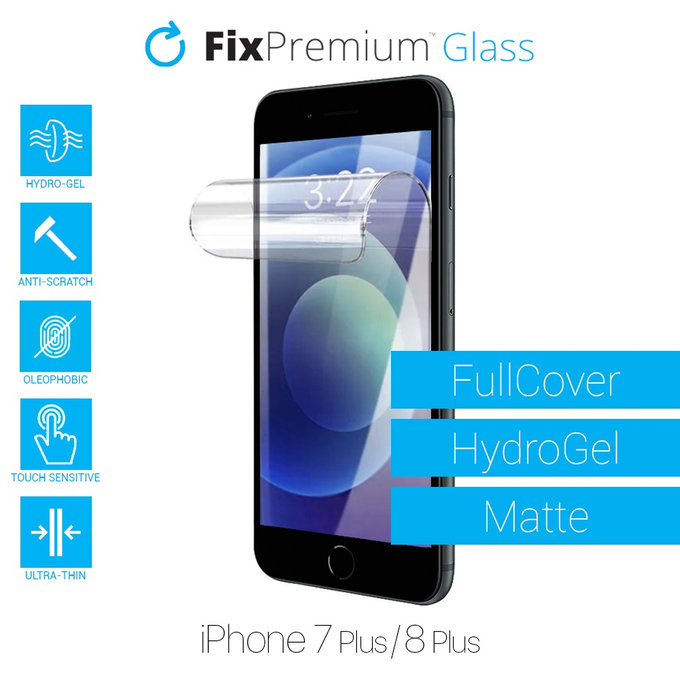 HydroGel Ματ - Προστατευτικό Οθόνης για iPhone 7 Plus & 8 Plus | FixPremium