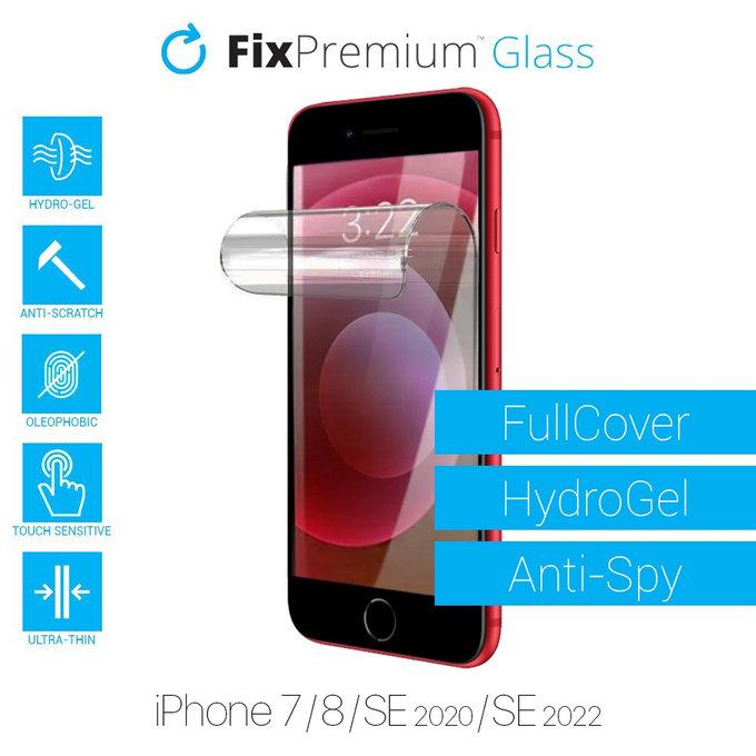 HydroGel Anti-Spy - Προστατευτικό Οθόνης για iPhone 6, 6s, 7, 8, SE 2020 & SE 2022 | FixPremium
